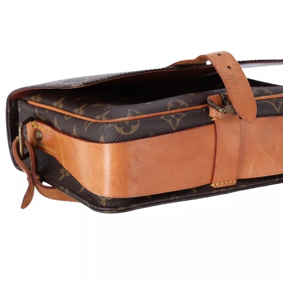 Louis Vuitton Brown Monogram Cartouchiere MM M51253 Shoulder Bag Crossbody - Picture 13 of 13